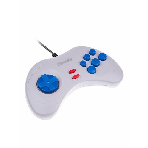 Джойстик 8-bit серый с синими кнопками Dendy Узкий разъём 9 pin 37400₽