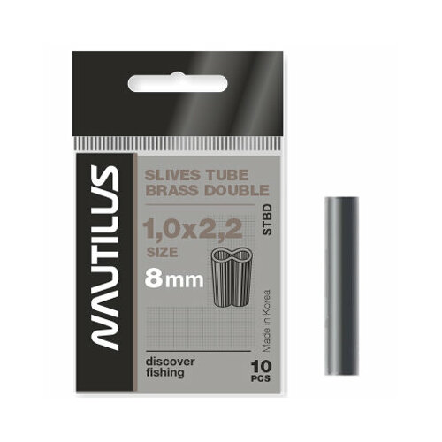 Обжимная трубка Nautilus Slives tube Double brass 0,7*1,5*6мм