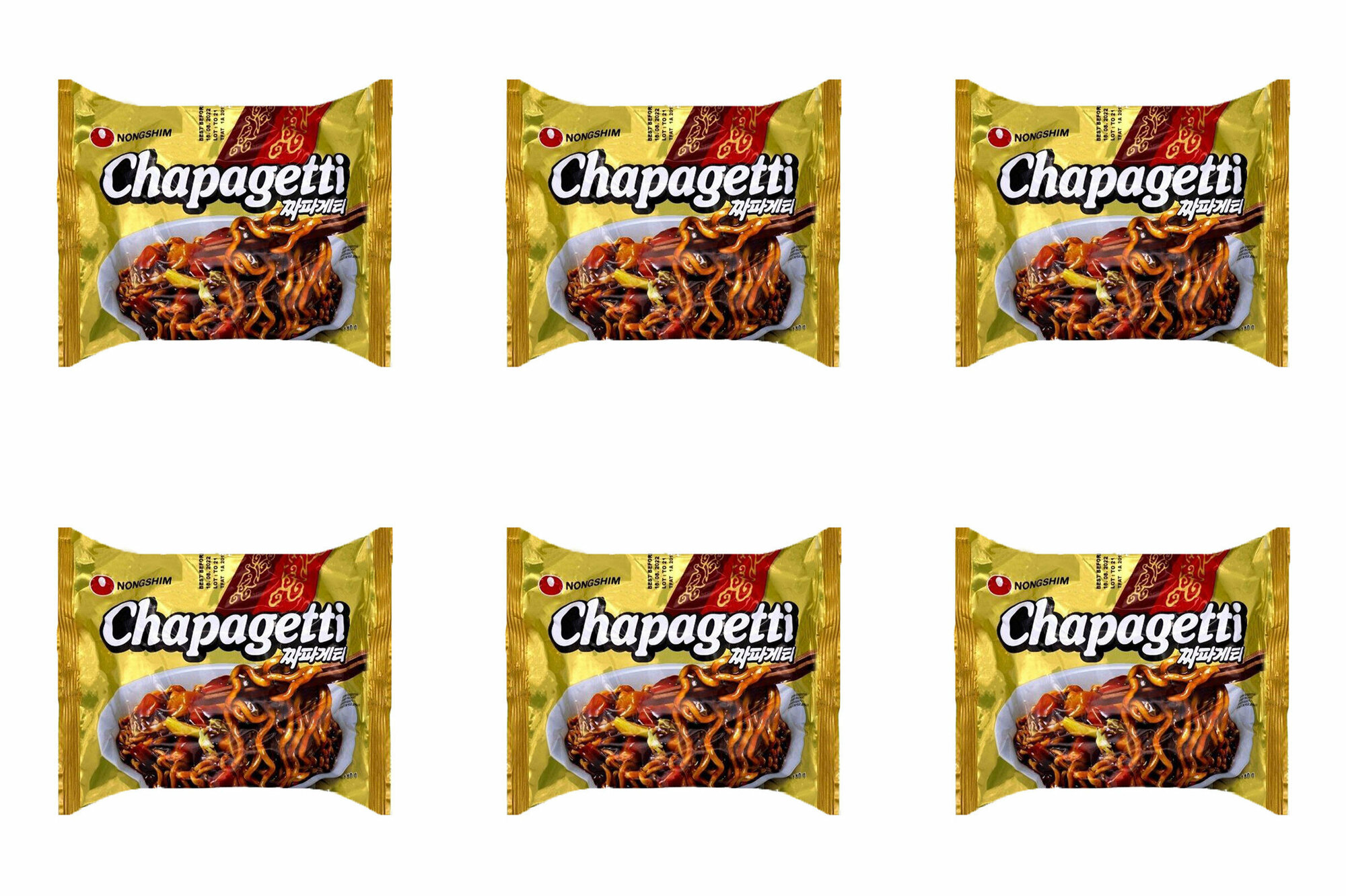 Лапша быстрого приготовления Chapagetti с соусом, 140 г, 6 шт