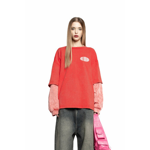 фото Лонгслив you wanna, размер onesize, коралловый