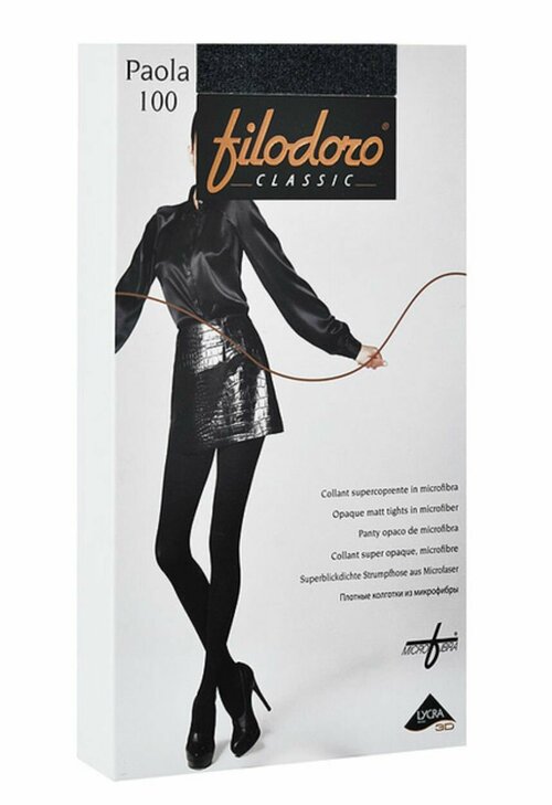 Колготки  Filodoro, 100 den, размер 3, коричневый