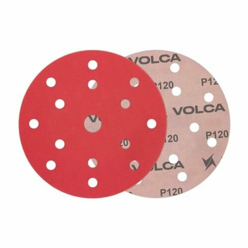 VOLCA ONYX - Р120 шлифовальные диски с керамическим зерном на бумажной основе 150 мм 15 отверстий. В упаковке 50 ШТ
