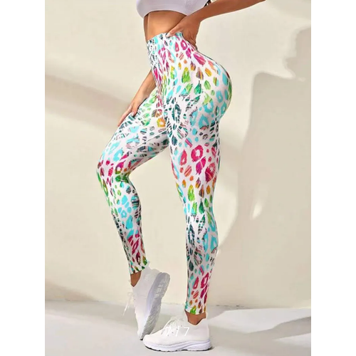 фото Тайтсы , размер 46, пыльная роза, зеленый sportswear