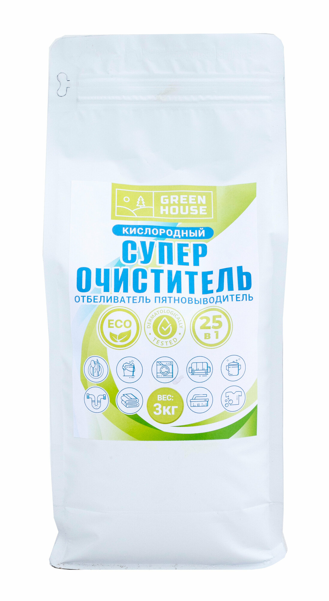 Green House Пятновыводитель кислородный отбеливатель 3 кг