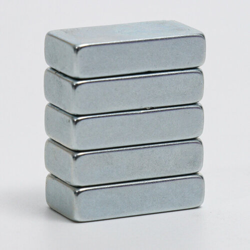 Магнит неодимовый «Прямоугольник», размер — 1 шт. 2 × 1 × 0,5 см, набор 6 шт. (комплект из 3 шт)