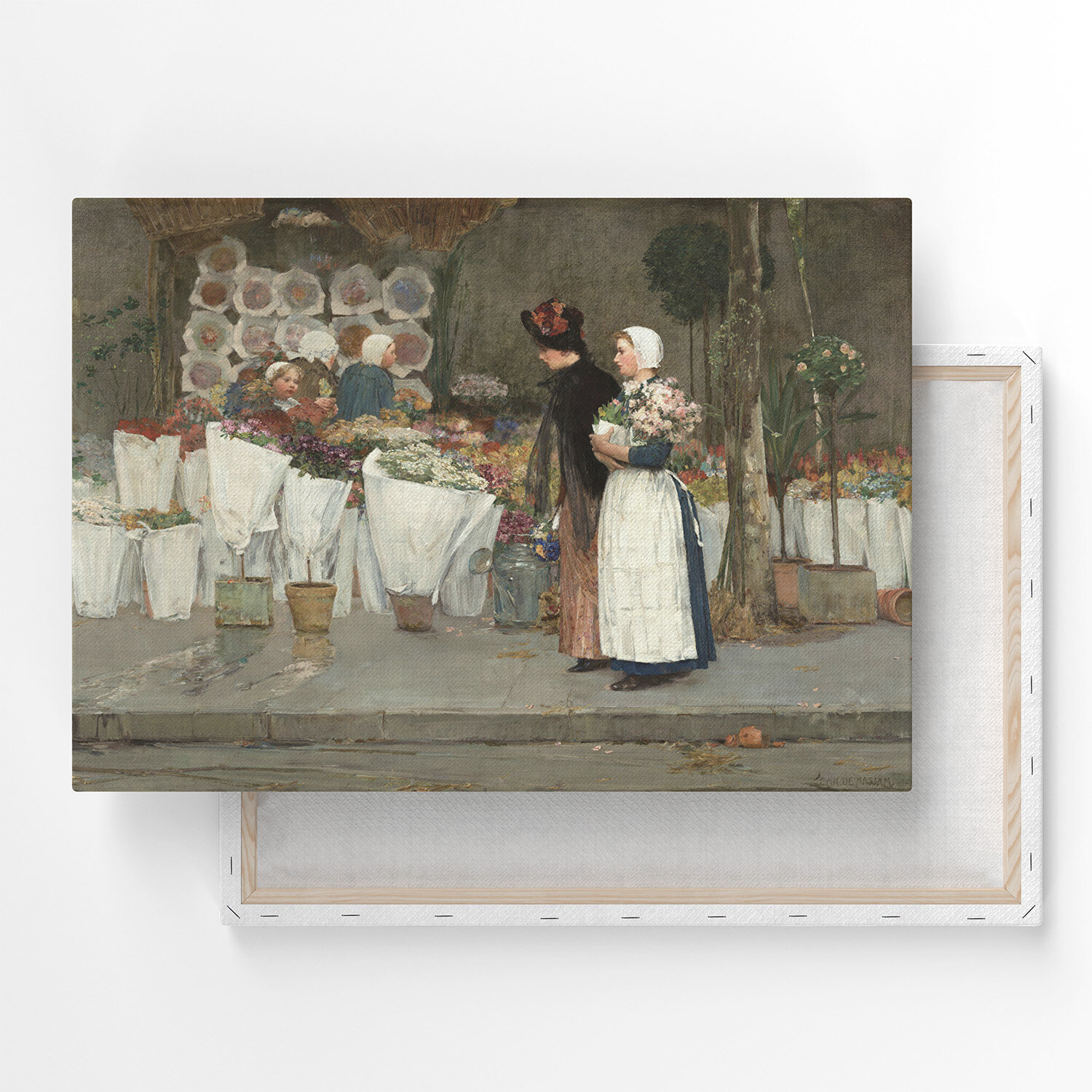 Картина на холсте, репродукция / Чайльд Гассам - At the Florist / Размер 30 x 40 см