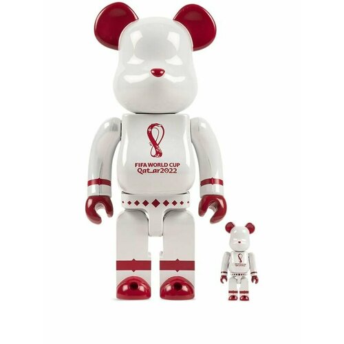 Набор коллекционных фигурок Medicom Toy Bearbrick FIFA World Cup Qatar 2022 White Chrome