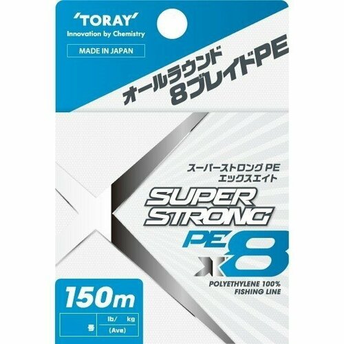 Toray, Шнур PE Super Strong X8, 150м, #1.5 toray леска super strong neo 150м 3 5мм