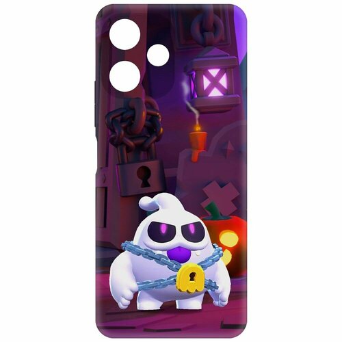 Чехол-накладка Krutoff Soft Case Brawl Stars - Призрак Скуик для Xiaomi Poco M6 Pro 5G черный чехол накладка krutoff soft case brawl stars призрак скуик для xiaomi redmi note 12 pro 5g черный