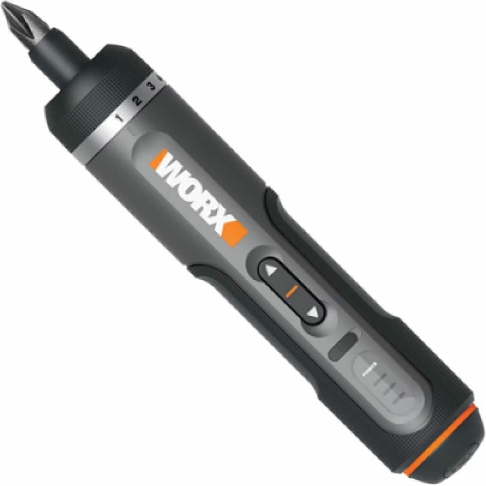 Отвертка аккумуляторная WORX WX242, 4В, 5Нм, 2Ач, набор оснастки.