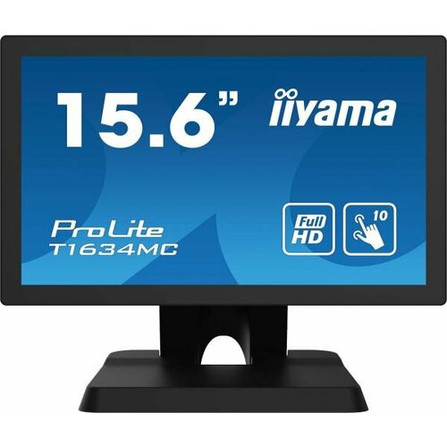 Монитор Iiyama 156 T1634MC-B8X черный IPS LED 25ms 169 HDMI матовая 450cd 178гр178гр 1920x1080 60Hz VGA DP FHD Touch 39кг 5363900₽