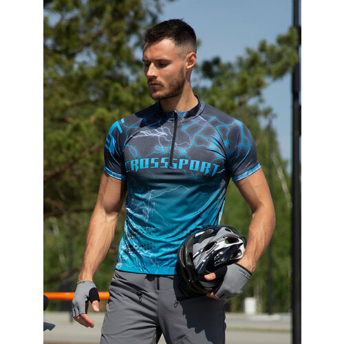 фото Джерси crosssport, размер 46, бирюзовый