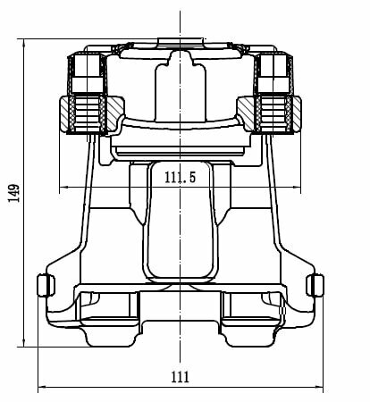 Суппорт тормозной для автомобилей BMW 3 F30 (11-)/4 F30 (13-)/1 F20/F21 (11-) задний левый d=42мм CF 084766 TRIALLI
