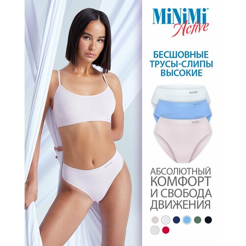 Трусы MiNiMi, 3 шт., размер 44/46 (S/M), розовый, белый, голубой