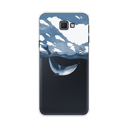 Силиконовый чехол на Samsung Galaxy J5 Prime 2016 / Самсунг Галакси J5 Prime 2016 Большой кит, прозрачный силиконовый чехол на samsung galaxy j5 prime 2016 самсунг галакси j5 prime 2016 scrooge mcduck and monopoly прозрачный