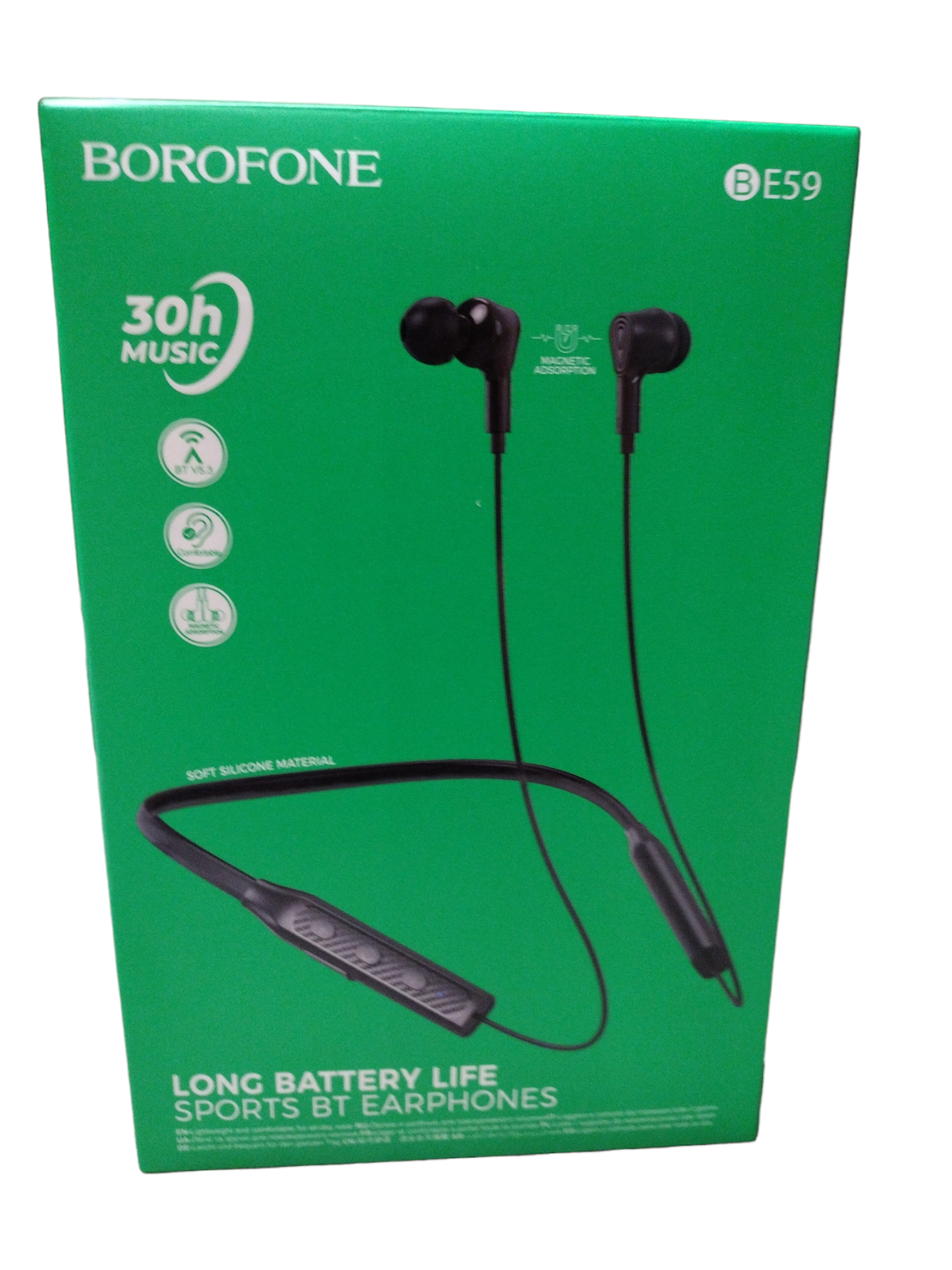 Наушники внутриканальные Borofone BE59, Rhythm, Bluetooth, цвет: черный