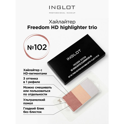 Хайлайтер INGLOT freedom hd TRIO 102