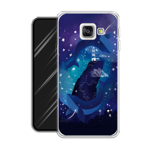 силиконовый чехол на samsung galaxy a3 2016 дракон для самсунг галакси а3 2016 Силиконовый чехол на Samsung Galaxy A3 2016 / Самсунг Галакси A3 2016 Ночные киты