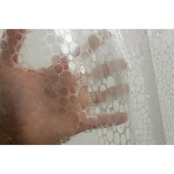 Штора для ванной Meiwa "Sparkle", цвет: прозрачный, 182 х 182 см - фото №20