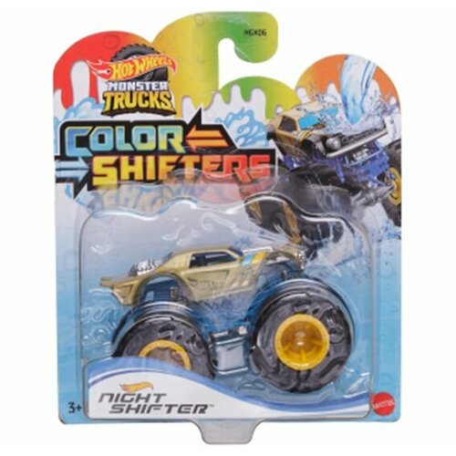 Машинка Mattel Hot Wheels, Monster Trucks, №3, меняющая цвет машинка mattel monster trucks меняющие цвет 3 hgx06 3