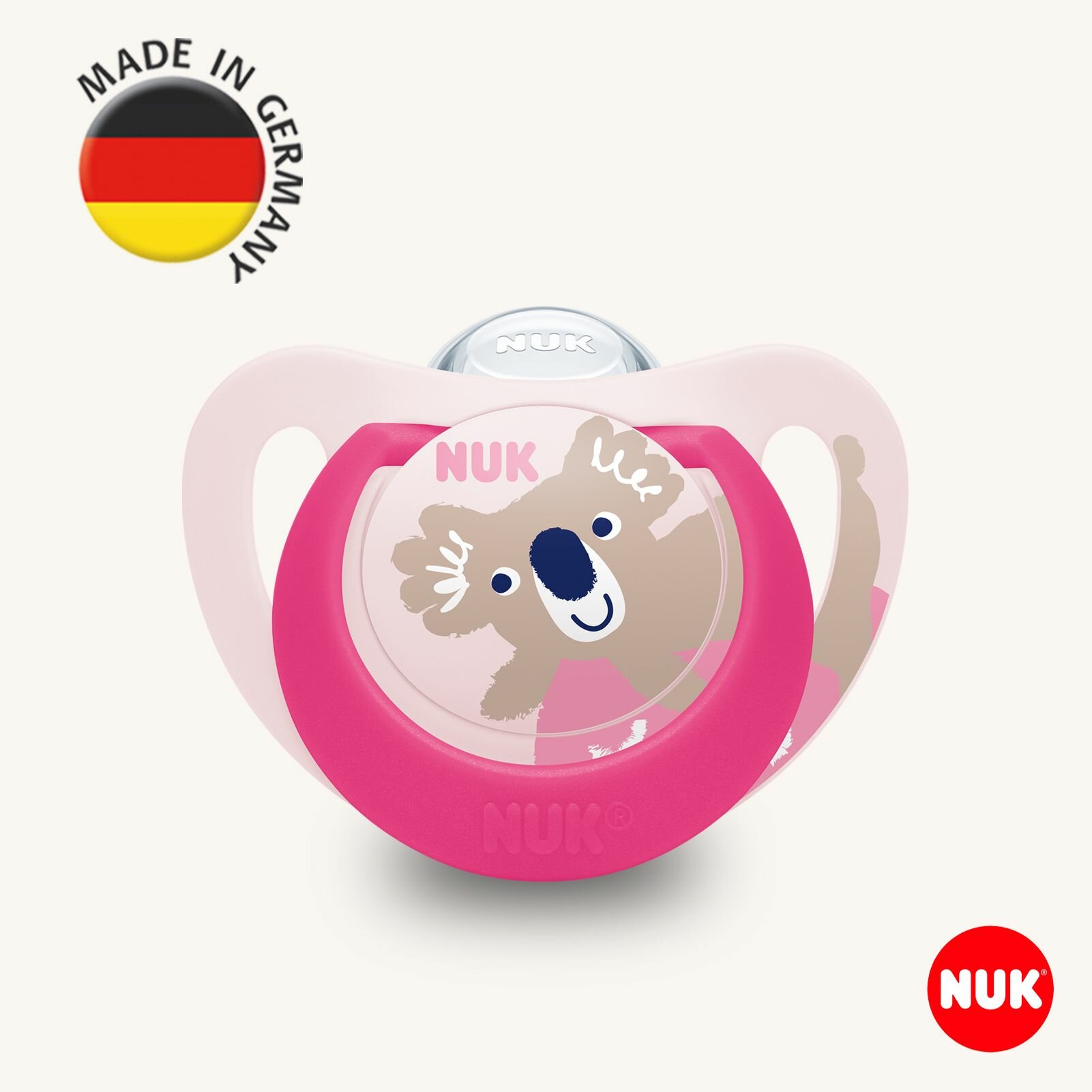 NUK STAR NIGHT Соска пустышка ортодонтическая силиконовая для детей 18-36 месяцев, 2 шт — фото 1
