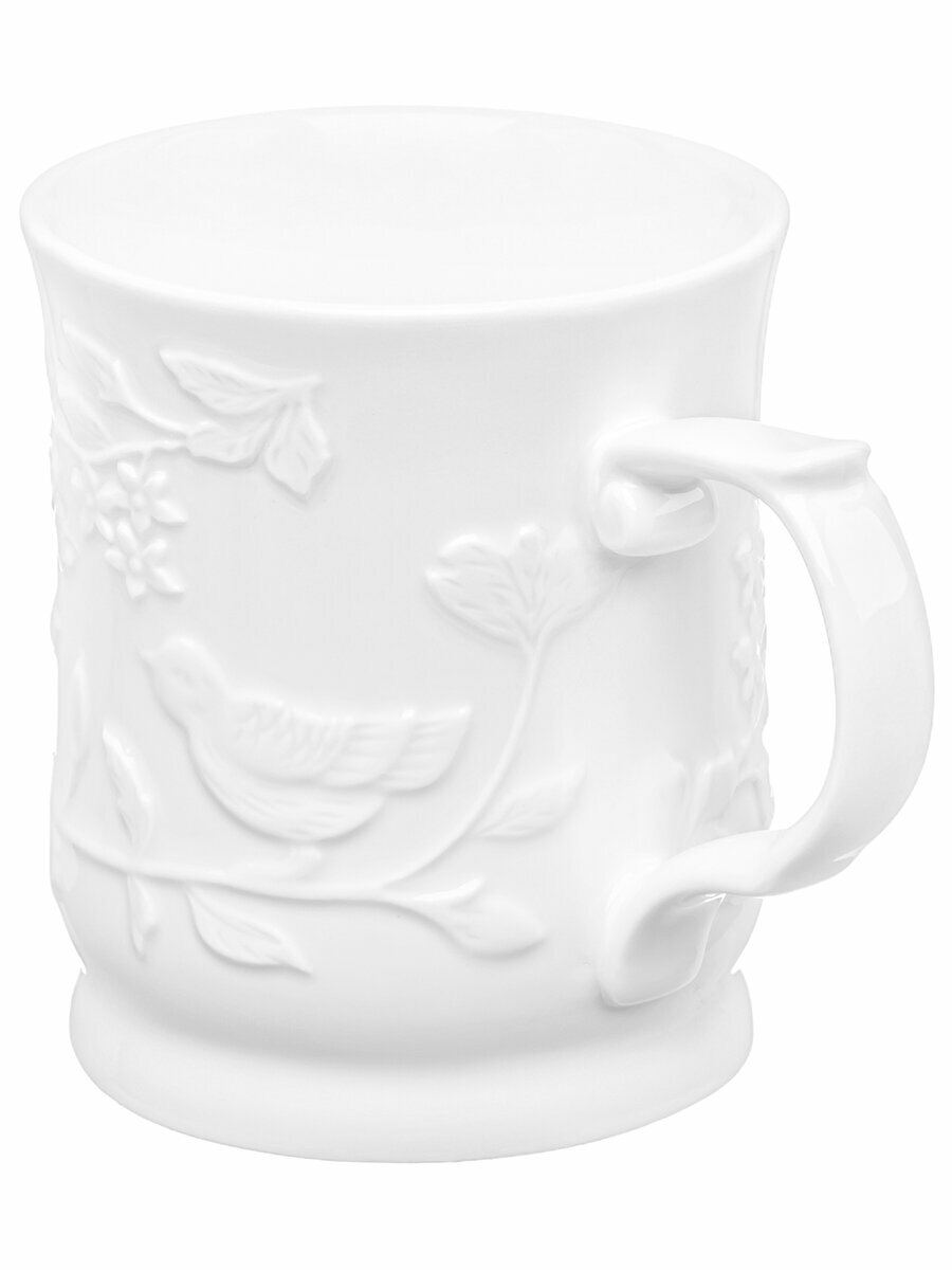 Кружка / чашка для кофе, чая 380 мл 12,5х8,5х10 см Elan Gallery Птички на ветке