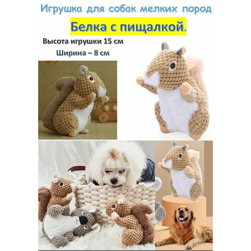 Игрушка для животных Белка с пищалкой