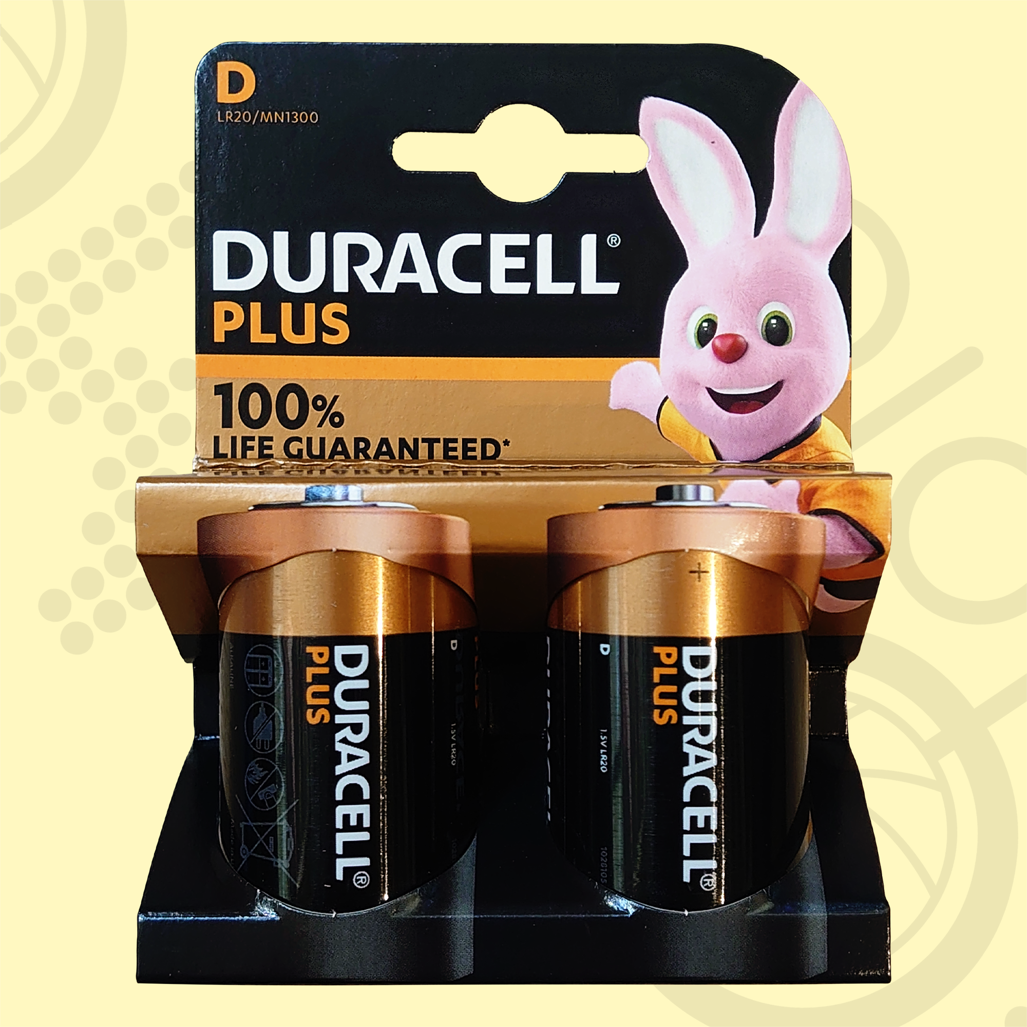 Duracell D (LR20) Plus | 1,5 Вольта, Щелочные (алкалиновые) батарейки - 2шт.