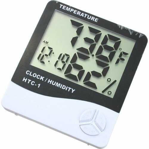 Термометр-гигрометр цифровой HTC-1 комнатный часы будильник 46900₽