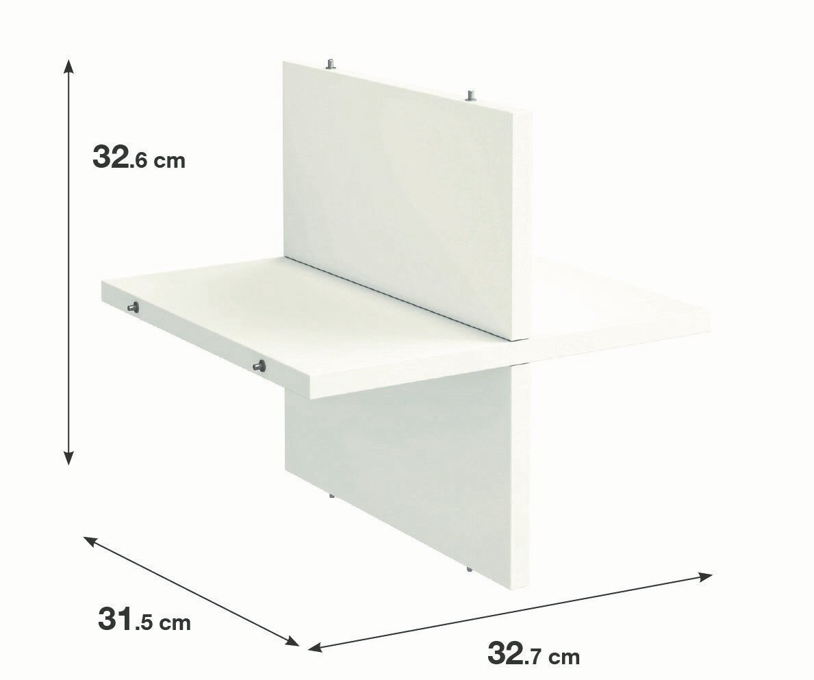 Полка крестовая для стеллажа Spaceo KUB 32.7x32.6 см дерево цвет белый
