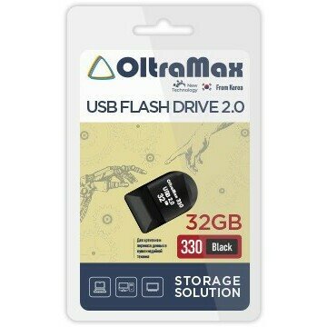 USB Flash накопитель 32Gb OltraMax 330 Black (OM-32GB-330-Black)