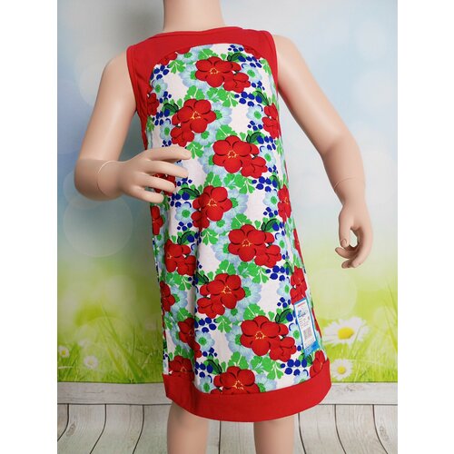 Платье YOULALA, размер 110-116, красный платье youlala размер 110 116 60 голубой розовый