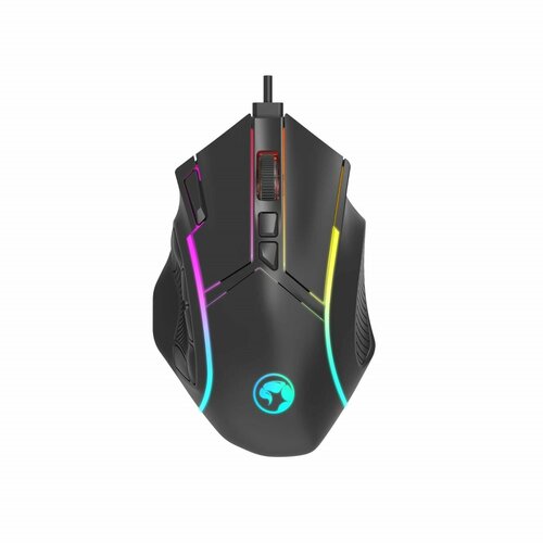 Мышь M653, игровая, проводная, оптическая, RGB, 12800 dpi, USB, 1.6 м, чёрная