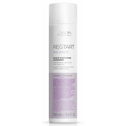 Revlon Professional Re Start Balance Scalp Soothing, Шампунь мягкий для чувствительной кожи, 250 мл шампунь revlon professional re start re start hydration moisture micellar shampoo мицеллярный шампунь для нормальных и сухих волос 1000 мл