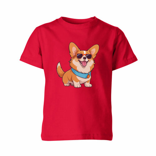 Футболка Us Basic, размер 10, красный детская футболка собака корги 140 темно розовый