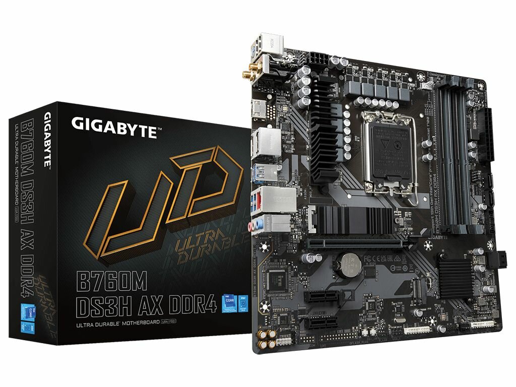 Материнская плата Gigabyte B760M DS3H AX DDR4 Soc-1700