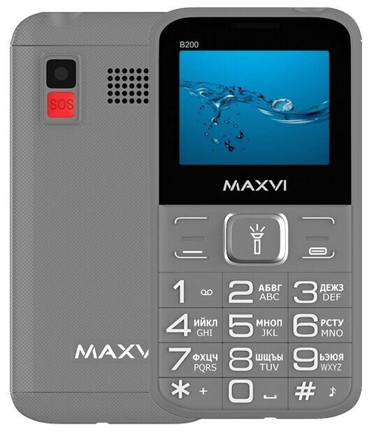 Сотовый телефон Maxvi B200 grey