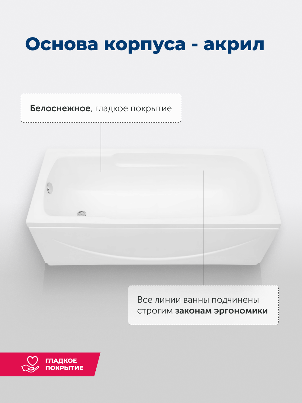 Акриловая ванна Aquanet Extra 00255742 160x70 см, с каркасом, цвет белый