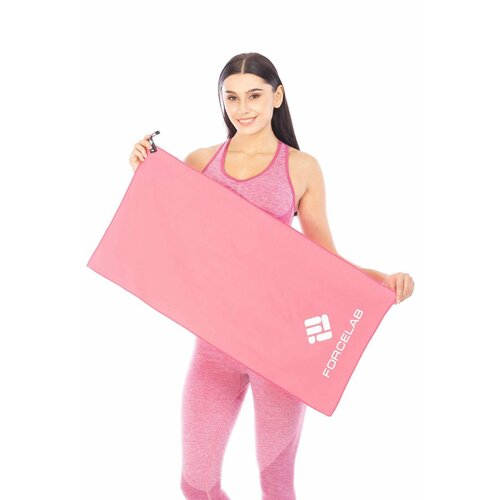Полотенце FORCELAB маленькое спортивное быстросохнущее мягкое из микрофибры для бассейна тренировок фитнеса спорта для рук размер 40х80 розовое 820₽