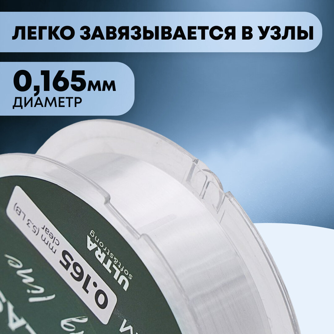 Леска Riverzone FishSplash I 150м 0,165мм 5,3lb clear — фото 1