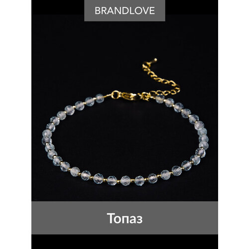 фото Браслет на ногу bl jewelry, длина 23 см, 1 шт., синий, белый