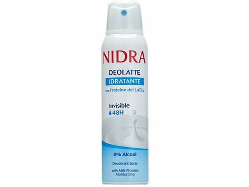 Дезодорант-аэрозоль увлажняющий, с молочными протеинами NIDRA MOISTURIZING MILK DEODORANT SPRAY WITH MILK PROTEINS