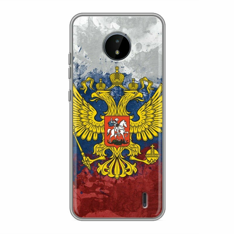 Дизайнерский силиконовый чехол для Нокиа С20 / Nokia C20 Российский флаг и герб