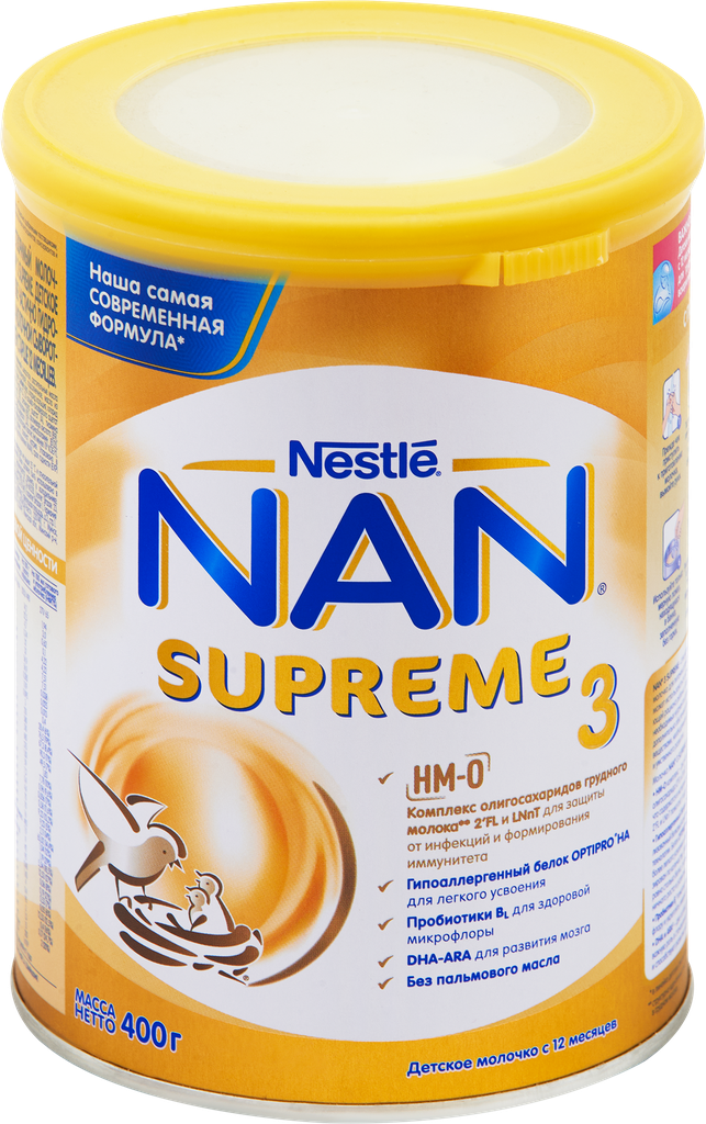 Смесь молочная NAN 3 Supreme, с 12 месяцев, 400г