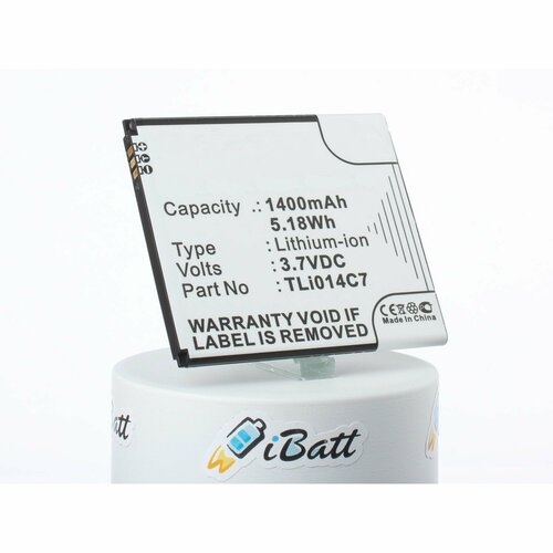 аккумуляторная батарея ibatt 1400mah для alcatel ot 4024x Аккумуляторная батарея iBatt 1400mAh для TLi014C7, One Touch Pixi , OT-4024D, OT-4024