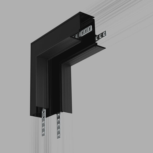 Коннектор угловой внутренний для встраиваемого шинопровода Elektrostandard Slim Magnetic 85093/00, цвет черный