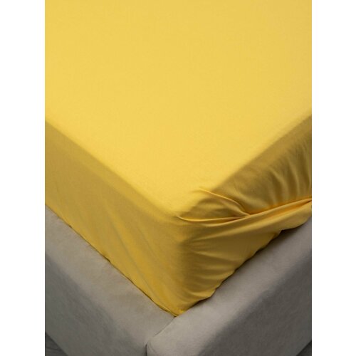 Простыня Полуторная 150х220 поплин однотонная, для большой кровати, ИНТЕТЕКС