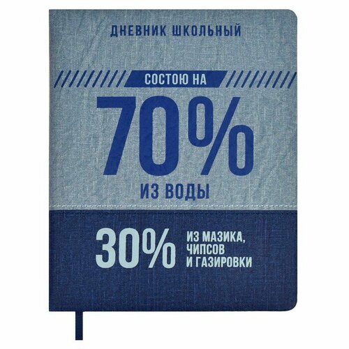 Дневник школьный для 1-11 классов, 70/30 %, твёрдая обложка с поролоном, искусственная кожа, шелкография, ляссе, универсальная шпаргалка, 48 листов, б дневник феникс косуха 1 11 класс твёрдая обложка с поролоном шпаргалка ляссе 48 листов 1шт