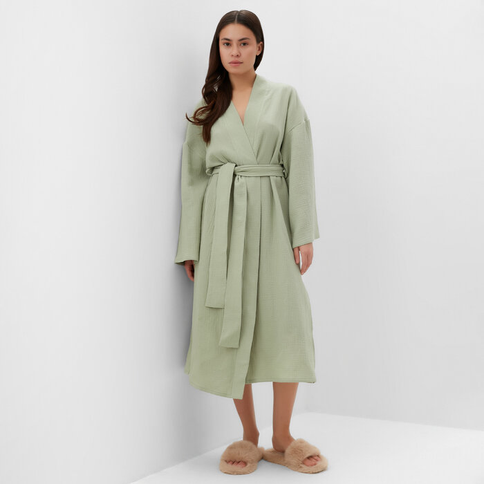 KAFTAN Халат женский KAFTAN Basic р.44-46, зеленый