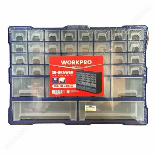 Органайзер для деталей, 38 ящиков Workpro WP283009